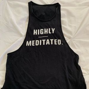 Lululemon Pima Cotton Black Tank/High neck